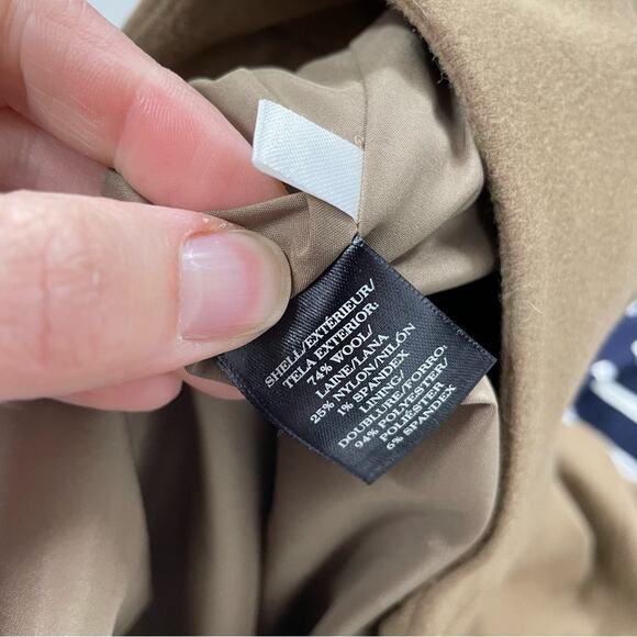 Ann Taylor Brown Wool Blend A Line Mini Skirt Dark Academia Womens 8 Preppy - Picture 8 of 8